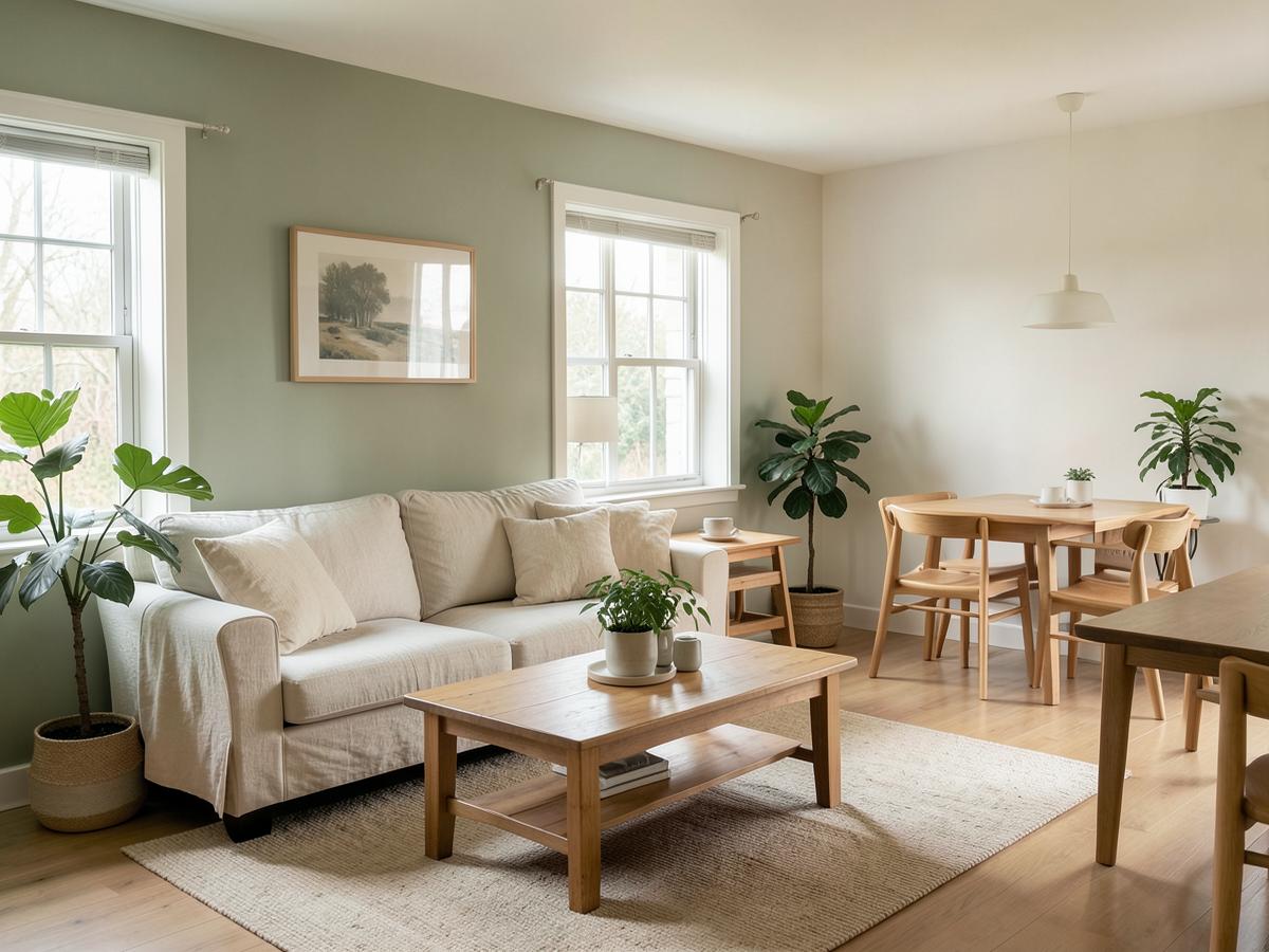 A simple, welcoming shared living room.
